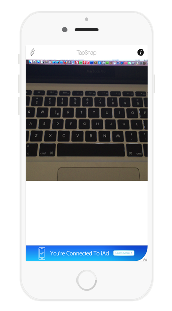 TapSnap iOS Black White Gesture Camera App