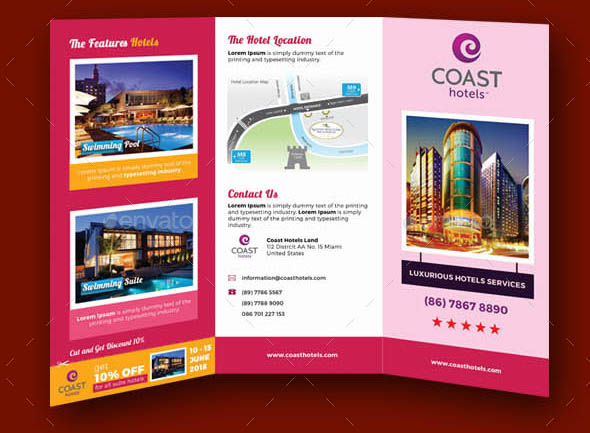 Hotels Trifold Brochures