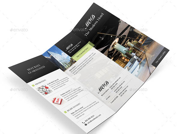 Modern Hotel Trifold Brochure 01