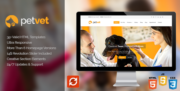 Vet Pet Responsive WordPress Theme