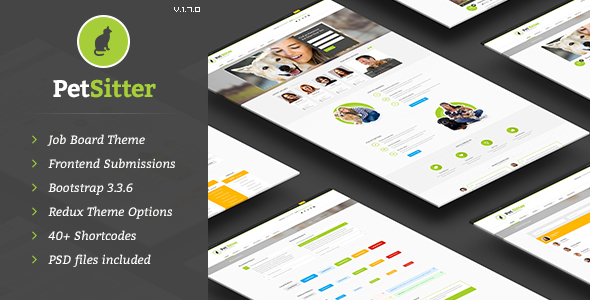 PetSitter Job Board Responsive WordPress Theme