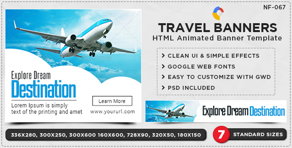 HTML5 Travel Banners GWD