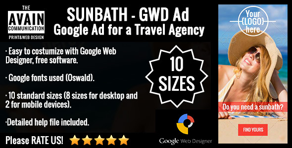 SunBath GWD Ad for a Travel Agency