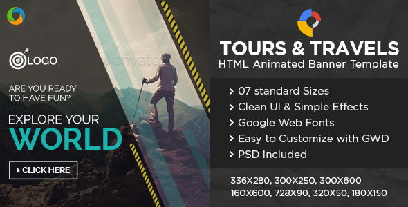 Travel HTML5 Banners Google Web Designer