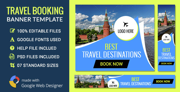 Travel Tourism HTML5 Banners