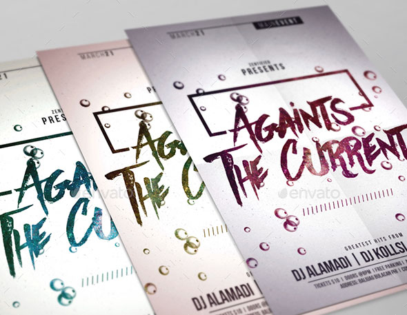 Against The Current Party Flyer