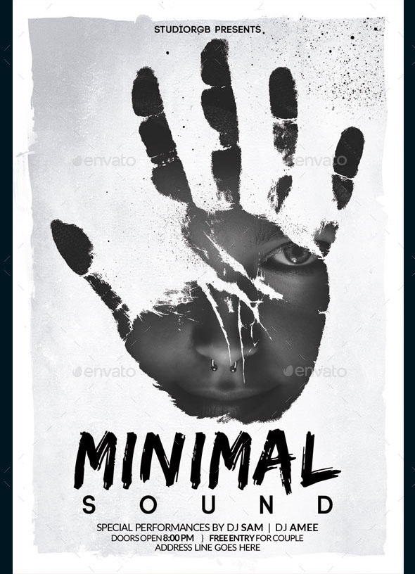 Bundle of 6 Minimal Party Flyer