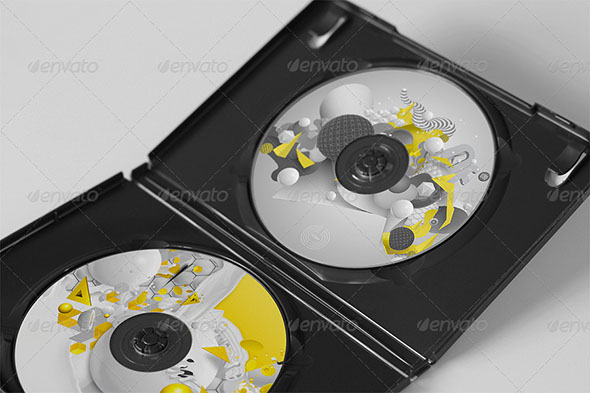 CD DVD Disc Cover Mockups
