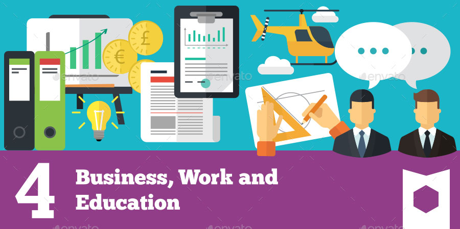 Icons for Business Work and Education