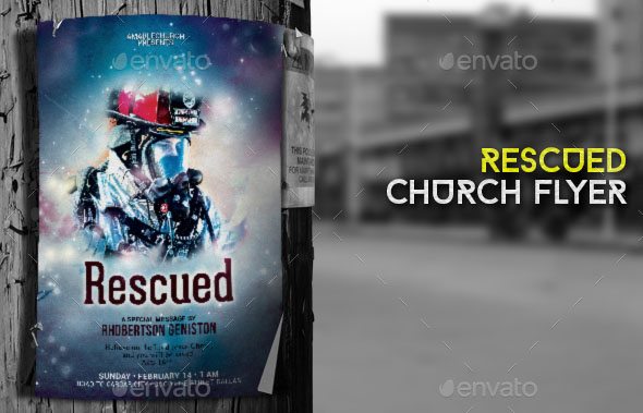 Rescued Church Flyer Poster