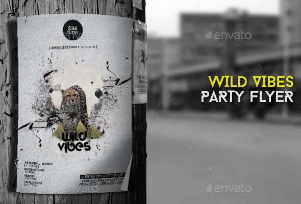 Wild Vibes Flyer Poster