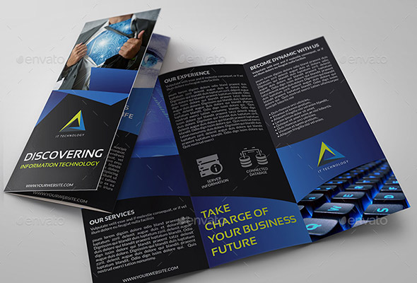 IT Business Tri-Fold Brochure Template