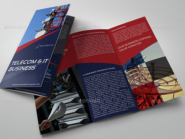 Telecom Services Tri Fold Brochure Template