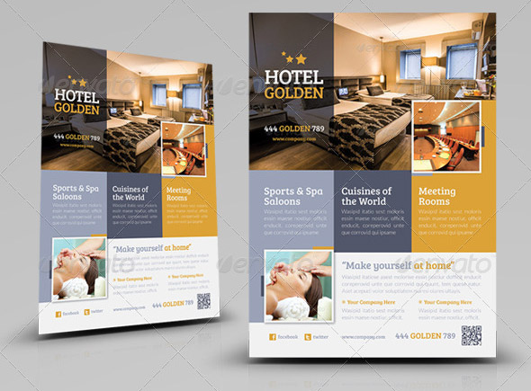 Hotel Golden Flyer Template