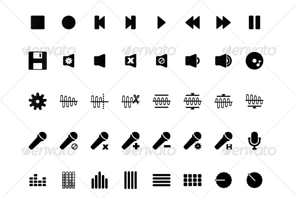 128-audio-music-application-icons-black-white