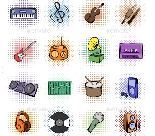 music-comics-icons