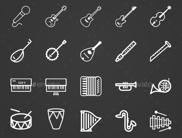 music-instruments-icon-set