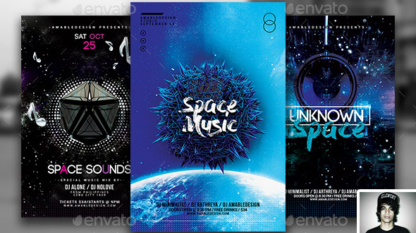 3-in-1-space-galaxy-flyer-poster-vol-7