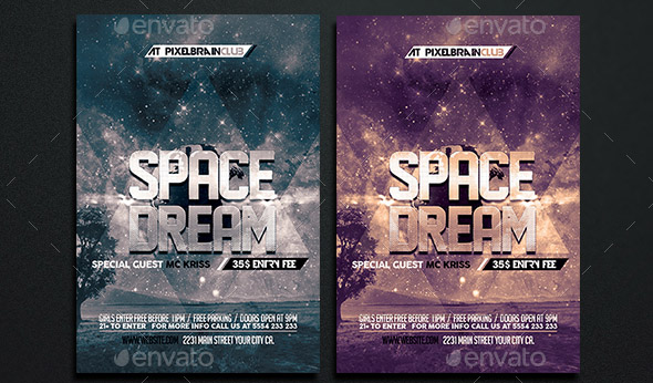 space-dream-flyer-template